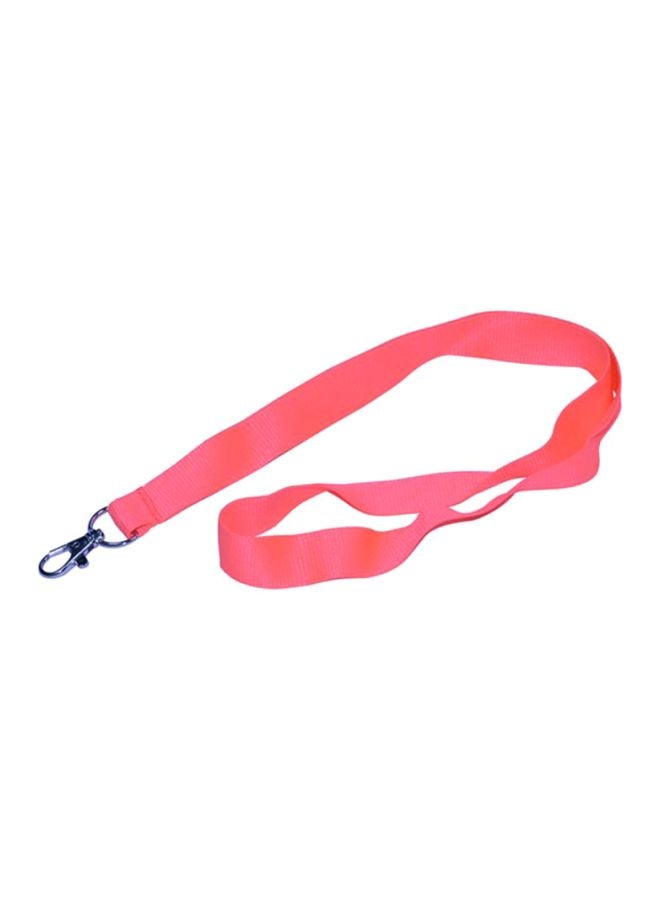 FIS - 10-Piece Flat Lanyards With Metal Hook Neon Pink/Silver - Image 1