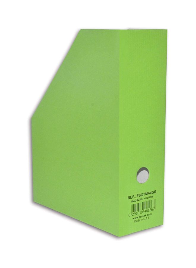 FIS A4 Magazine Holder Cardboard Green - Image 2
