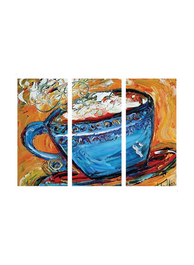 Coffee Cup Wall Decorative Painting Multicolour 100 x 70cm - Image 1
