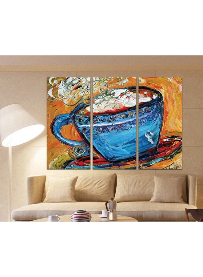 Coffee Cup Wall Decorative Painting Multicolour 100 x 70cm - Image 2