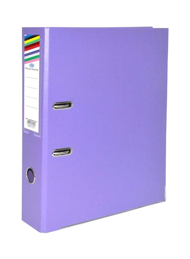 FIS - Fixed Mechanism Box File Purple/White/Yellow - Image 1