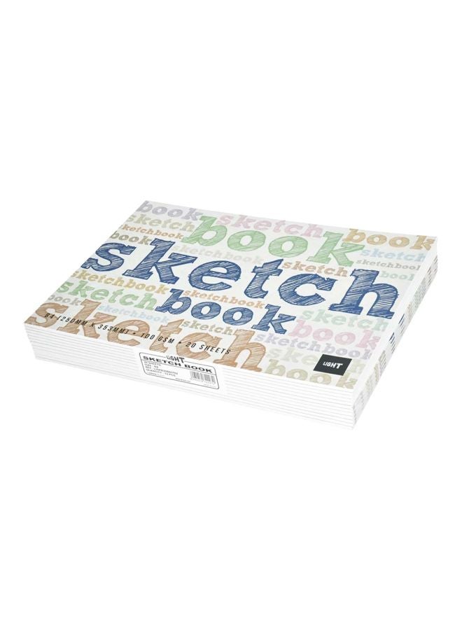 FIS 12-Piece B4 Sketch Book Set Multicolour - Image 1