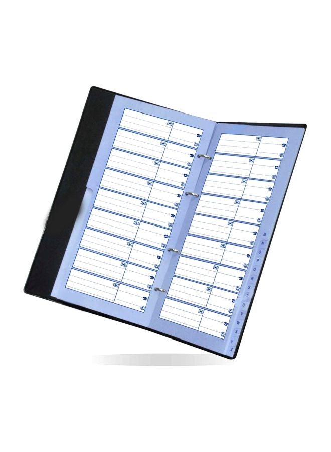 إف اي أس  دفتر عناوين باللغة الإنجليزية بغطاء بلاستيك بي في سي، 60 ورقة، مقاس 250x135 مم أسود/ذهبي - Image 3