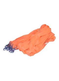 10-Piece Flat Lanyards With Metal Hook Neon Orange/Silver