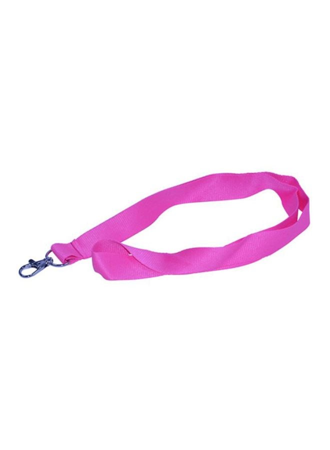 FIS - 10-Piece Flat Lanyards With Metal Hook Neon Rose - Image 1