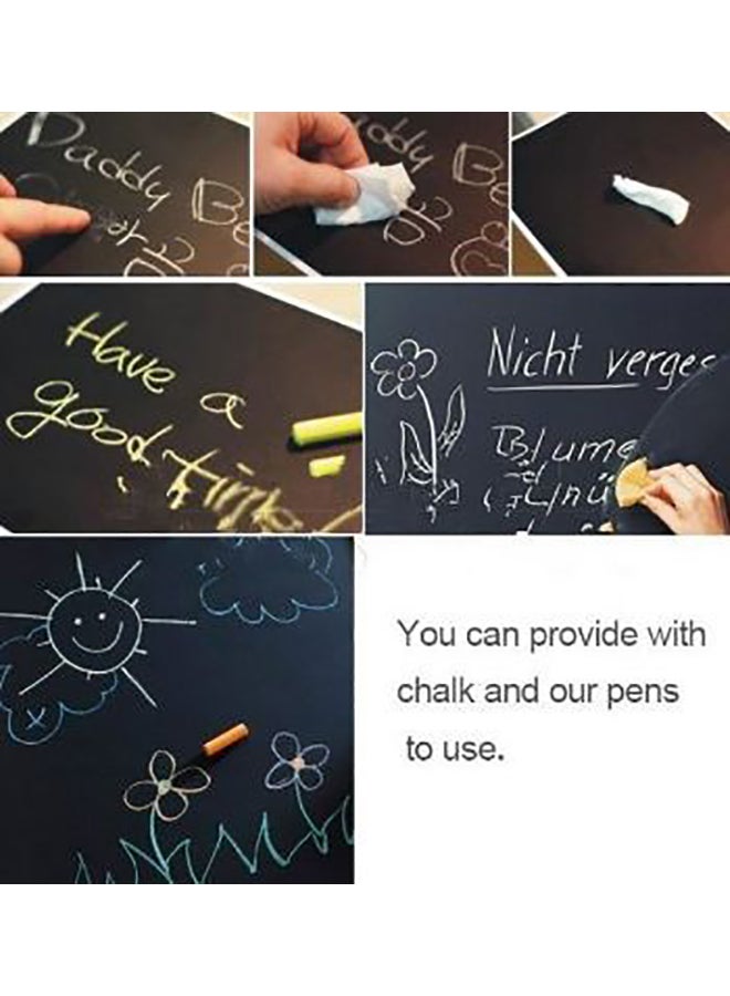 Removable Chalkboard Paper Monthly Calendar Wall Sticker Black 90 x 60cm