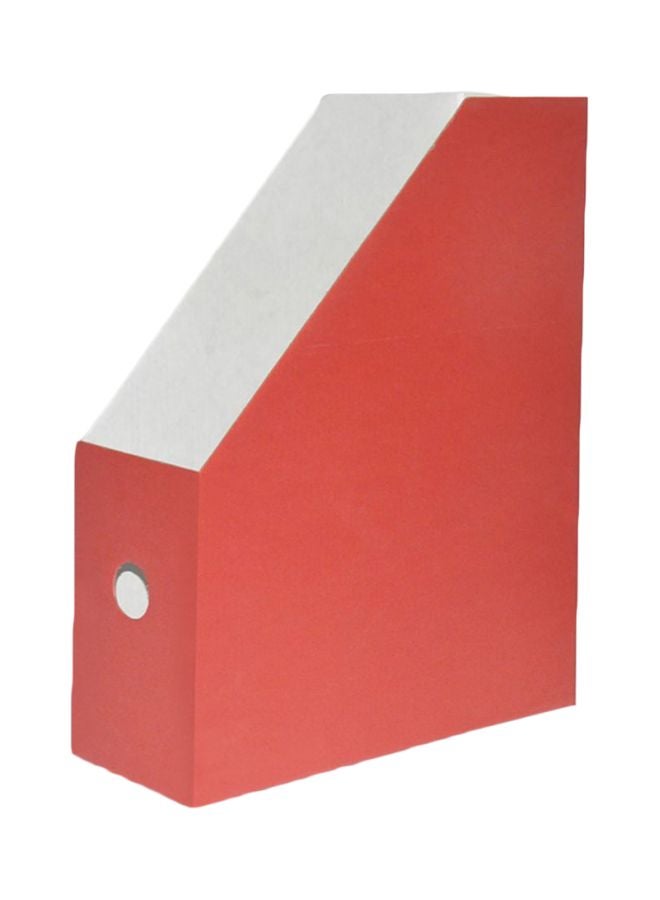 FIS A4 Magazine Holder Cardboard Red/White - Image 1