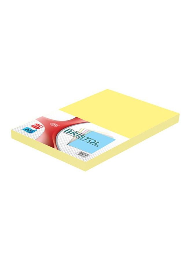 FIS 100-Piece Bristol Board Yellow - Image 1