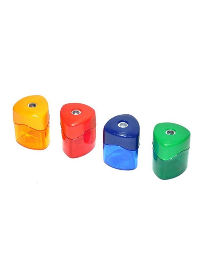 FIS Pack Of 12 Triangle Shaped Plastic Sharpener Blue/Red/Green - Image 1