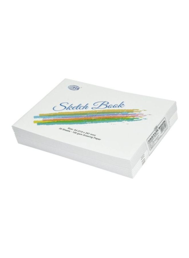 FIS 12-Piece A4 Sketch Book Set White