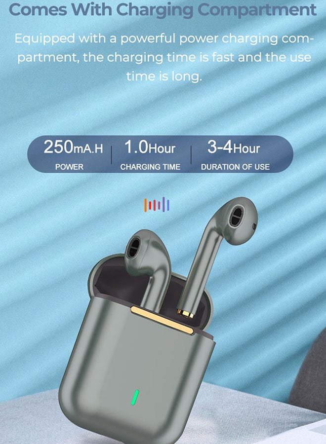 J18 Wireless In-Ear Earphone Matte Pro Dark Green - Image 2