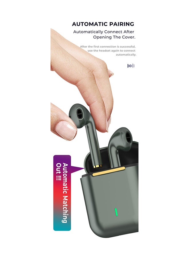 J18 Wireless In-Ear Earphone Matte Pro Dark Green - Image 5