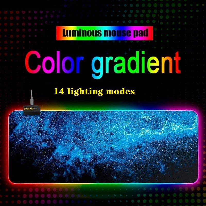 Rock Pow - RGB Gaming Mouse Pad With 14 Lighting Mode - Image 1
