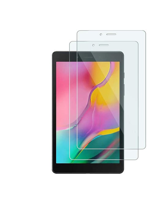Pack Of 2 HD Scratch Proof Tempered Glass 9H Films Premium Quality Tempered Glass Screen Protector for Samsung Galaxy Tab A 8.0 (2019) T295 Clear