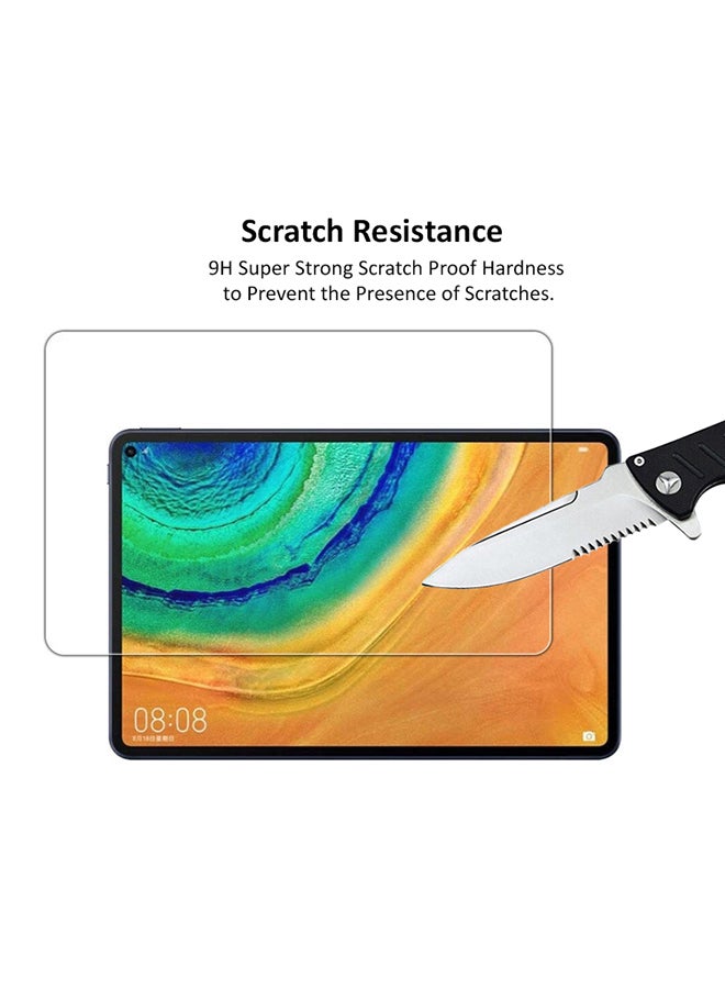 دبليو تيك لاصقة حماية للشاشة من الزجاج المقوى عالي الجودة والمضاد للصدمات لجهاز هواوي ميت باد مقاس 10.8 بوصات شفاف - Image 4