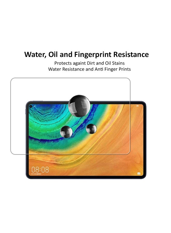 دبليو تيك لاصقة حماية للشاشة من الزجاج المقوى عالي الجودة والمضاد للصدمات لجهاز هواوي ميت باد مقاس 10.8 بوصات شفاف - Image 3