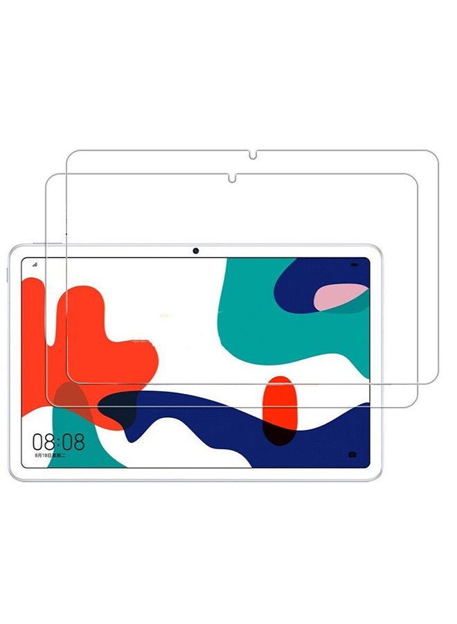 دبليو تيك مجموعة لاصقات حماية للشاشة من الزجاج المقوى بجودة ممتازة مضادة للخدش لهواتف هواوي ميت باد مقاس 10.4 بوصة من قطعتين شفاف - Image 1