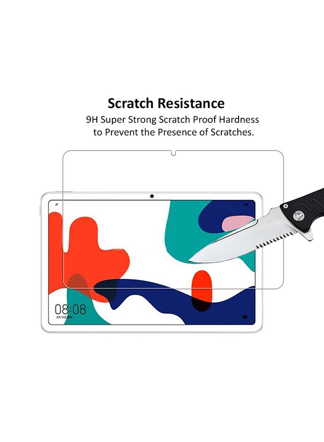 دبليو تيك مجموعة لاصقات حماية للشاشة من الزجاج المقوى بجودة ممتازة مضادة للخدش لهواتف هواوي ميت باد مقاس 10.4 بوصة من قطعتين شفاف - Image 2