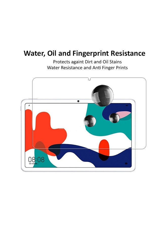 دبليو تيك مجموعة لاصقات حماية للشاشة من الزجاج المقوى بجودة ممتازة مضادة للخدش لهواتف هواوي ميت باد مقاس 10.4 بوصة من قطعتين شفاف - Image 4