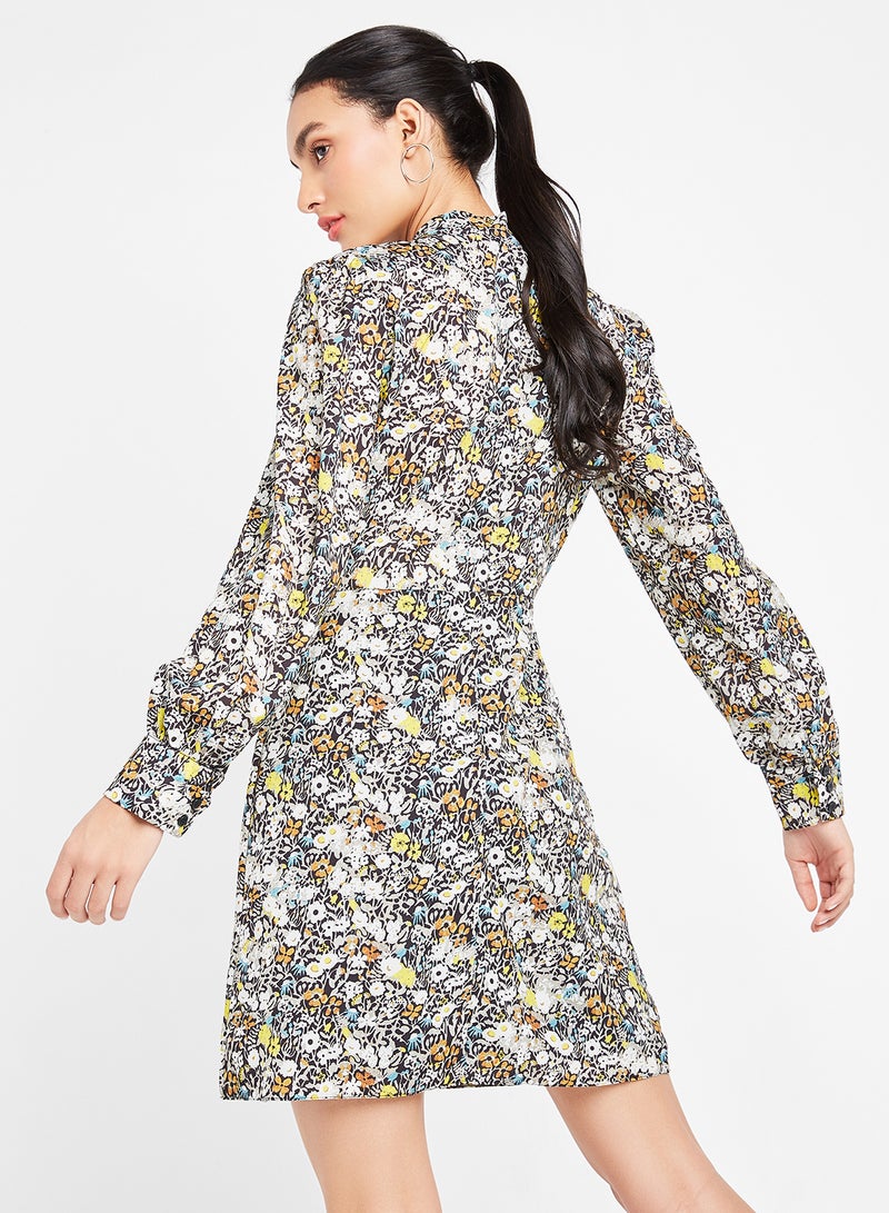 trendyol Floral Print Collared Dress Multi Color  - Image 2