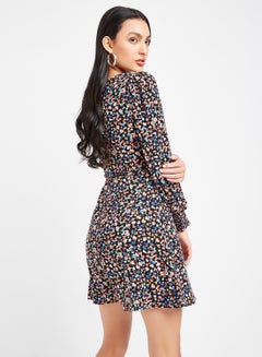 Floral Wrap Dress Multicolour - v1599115194/N39921926V_2