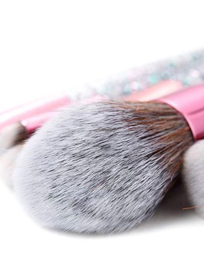 general 10-Piece Makeup Brush Set White/Black/Pink - Image 4