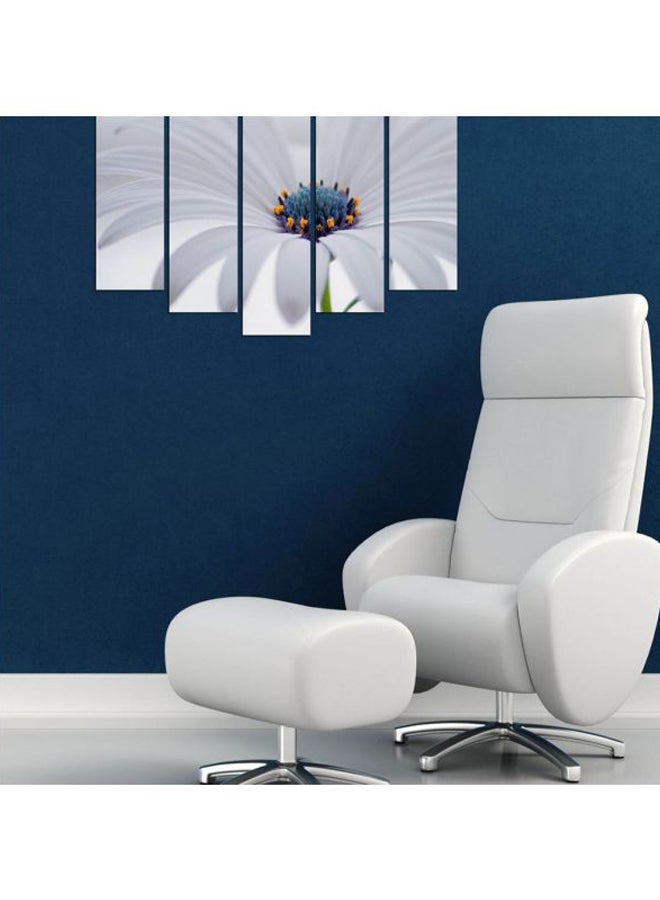PURE 5-Piece Floral Themed Framed Painting Set White/Blue/Yellow 110x60cm  - Image 2