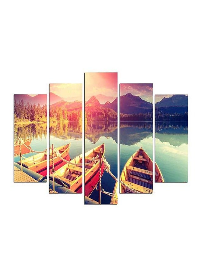Melody 5-Piece Nature Themed Framed Painting Set Multicolour 110x60cm  - Image 1