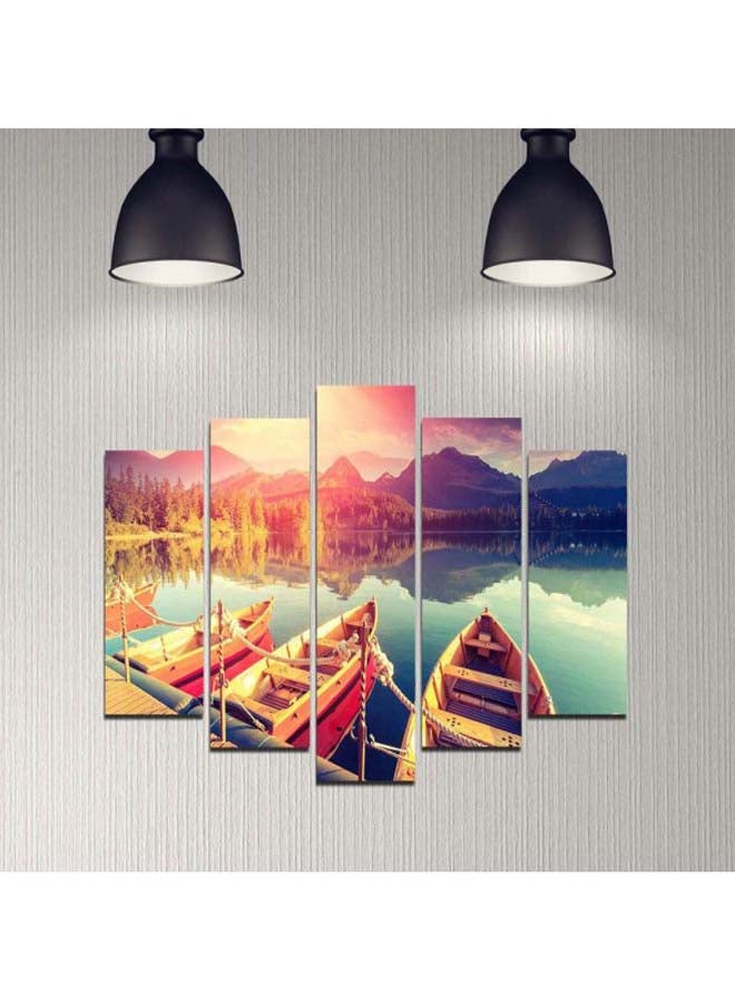 Melody 5-Piece Nature Themed Framed Painting Set Multicolour 110x60cm  - Image 2