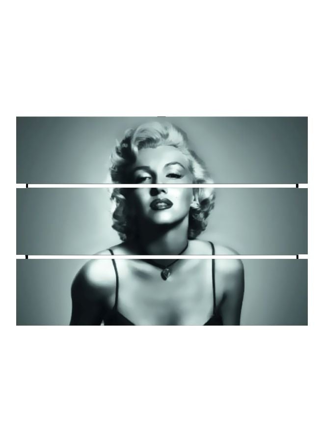 allure 3-Piece Marilyn Monroe Decorative Painting Set With Frame Grey 70x54cm - Image 1