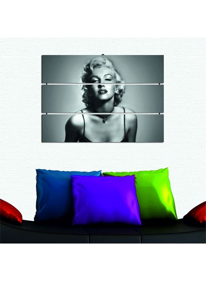 allure 3-Piece Marilyn Monroe Decorative Painting Set With Frame Grey 70x54cm - Image 2
