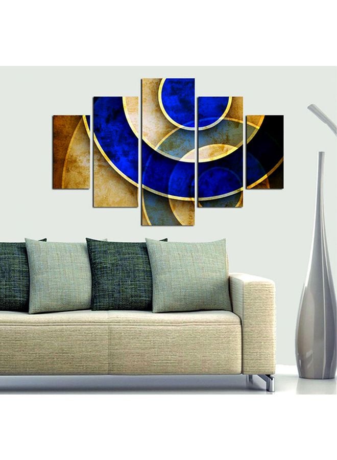 Miracle 5-Piece Decorative Geometrical Art Themed Painting Set Multicolour 56x92cm  - Image 2