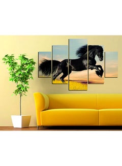 5-Piece Decorative Horse Themed Painting Set With Frame Multicolour 56x92cm - v1599121525/N40077123A_2