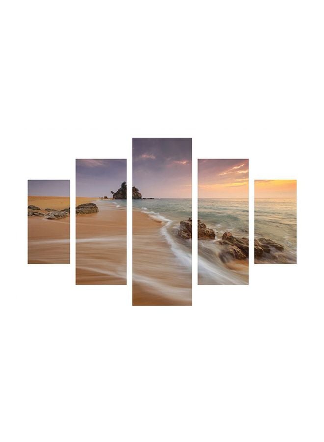 destiny 5-Piece Sea Themed Wall Painting With Frame Set Multicolor 92x56cm 