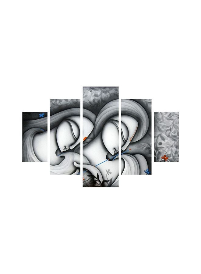 Miracle - 5-Piece Landscape Themed Wall Painting With Frame Set White/Grey/Black 92x56cm - Image 1