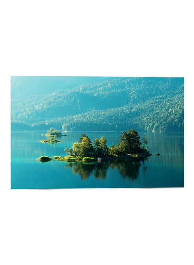 Nature Themed Printed Wall Art Blue/Green 52x80cm - v1599121691/N40078180A_1