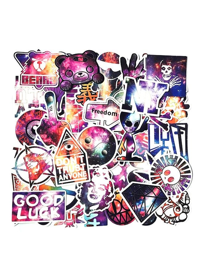 جاجافيل مجموعة ملصقات جدارية للتزيين بتصميم سماء مليئة بالنجوم مكونة من 50 قطعة متعدد الألوان 10x5سم - Image 1