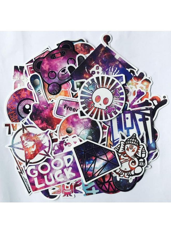 جاجافيل مجموعة ملصقات جدارية للتزيين بتصميم سماء مليئة بالنجوم مكونة من 50 قطعة متعدد الألوان 10x5سم - Image 2