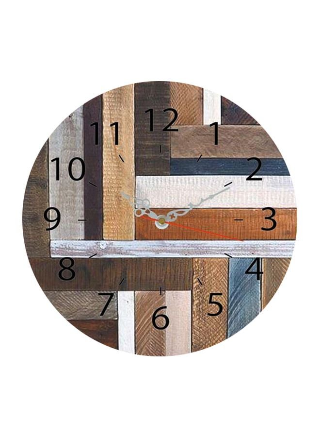 أم تي ساعة حائط بعقارب من الخشب متعدد الألوان 50x50سم