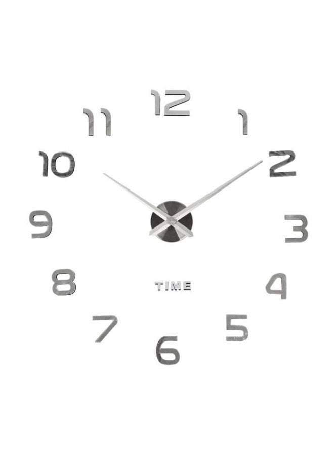 هومي ساعة حائط ثلاثية الأبعاد من الأكريليك فضي - Image 1