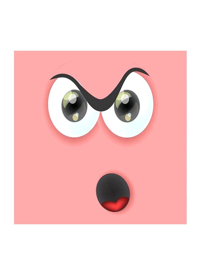 Sasb Cartoon Themed Decorative Wall Painting Without Frame Pink/Black/White 30x30cm  - Image 1