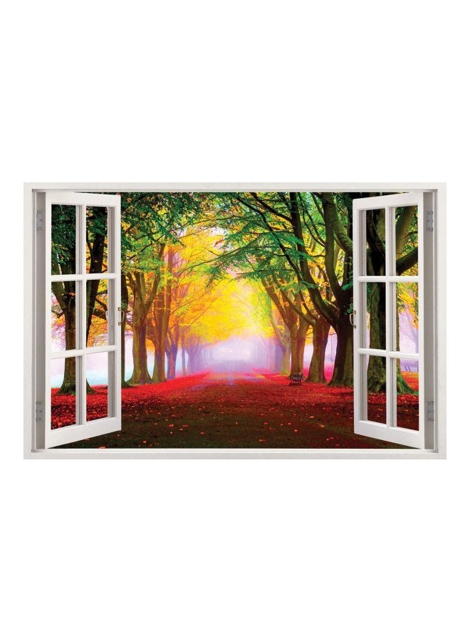 Positive Art Nature Themed Wall Sticker Yellow/Green/Red 100x65cm - Image 1