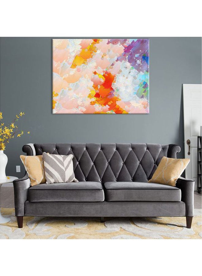 Bonamaison Abstract Themed Decorative Wall Painting With Frame Orange/Pink/Purple 60x40cm  - Image 2