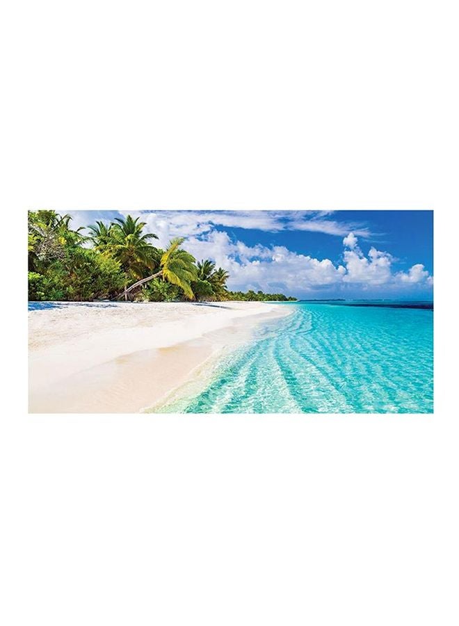 Sasb - Sea Beach Themed Wall Painting With Frame Blue/Green/White 120x60x2.5cm - Image 1