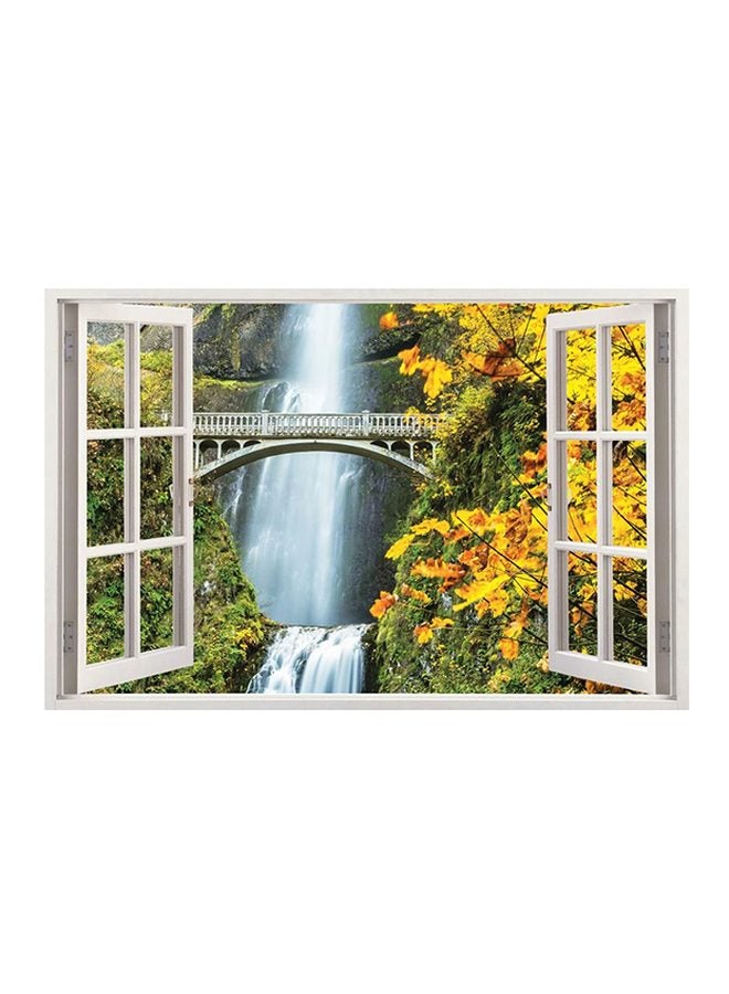 Positive Art Nature Themed Wall Sticker Yellow/Green/White 100x65cm - Image 1