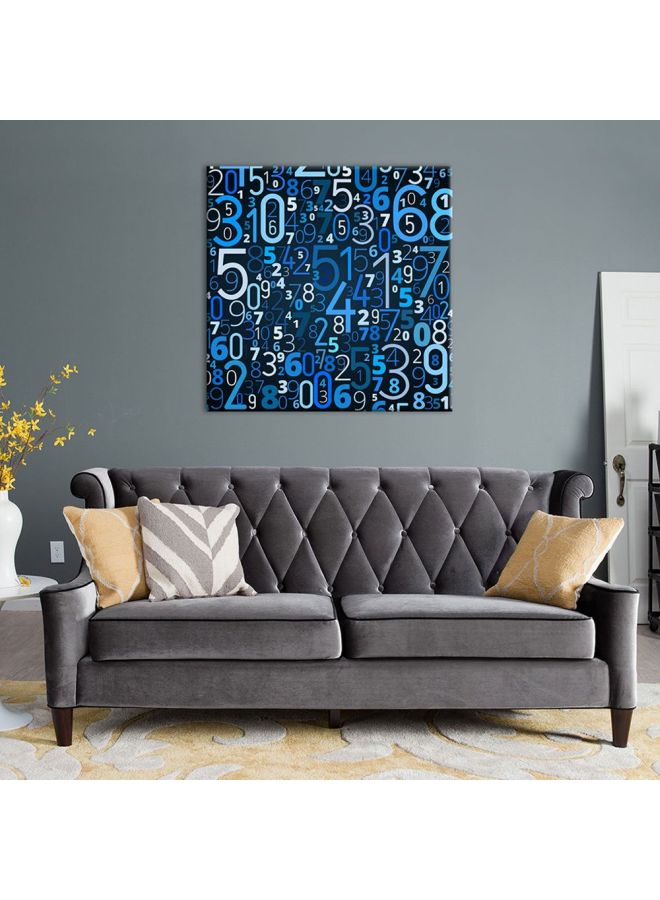 بونامايسون لوحة فنية لديكور الحائط تمثل فن الخط مزّودة بإطار أزرق 40x40سم  - Image 2
