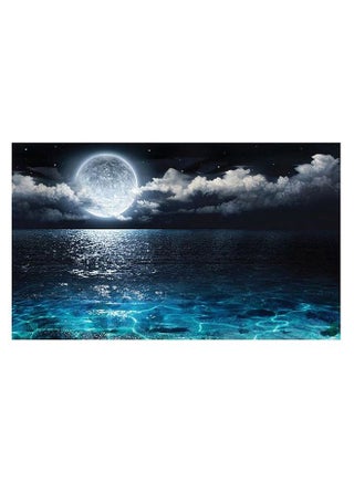 Moon Themed Wall Painting With Frame Blue/Black/White 100x80cm - v1599123746/N40093843A_1