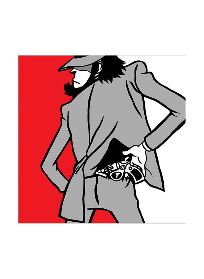 Bonamaison Decorative Cartoon Themed Canvas Wall Painting With Frame Red/Grey/Black 40x40cm  - Image 1