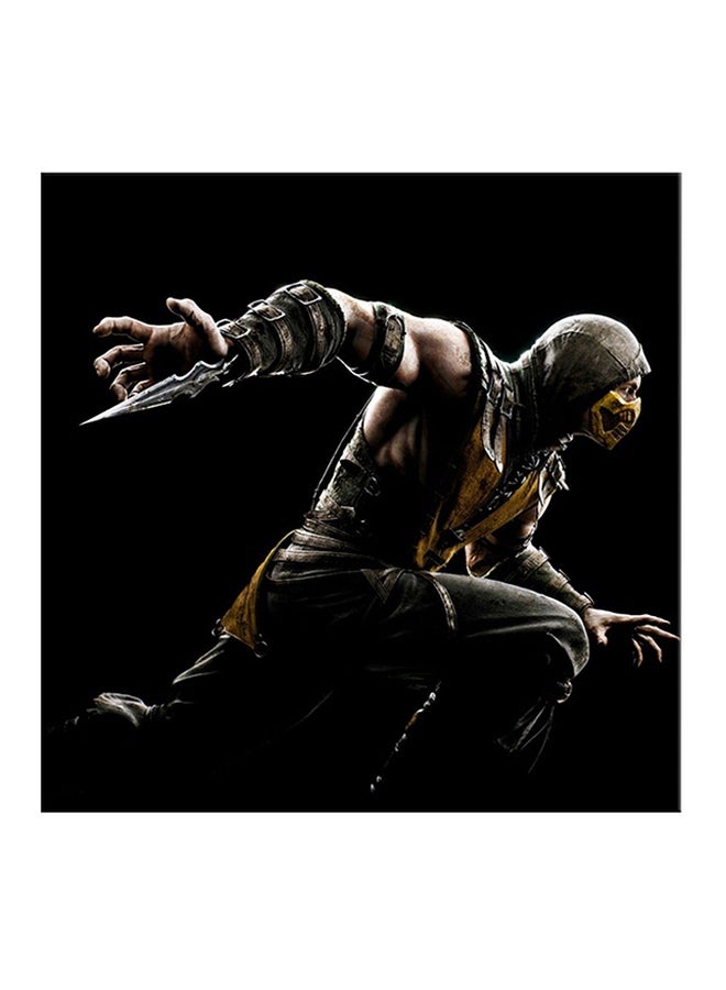 Bonamaison Mortal Kombat X Themed Canvas Painting With Frame Black/Beige/Grey 40x40cm  - Image 1