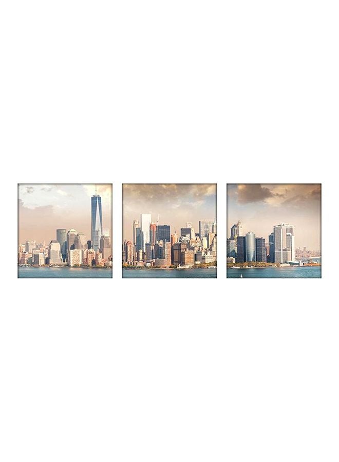 Sasb 3-Piece Decorative Wall Painting Without Frame Multicolour 150x50cm - Image 1